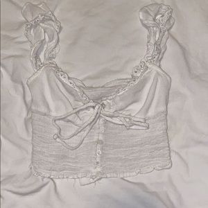 Princess Polly white “Chet” crop top